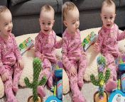 &#39;&#39;Super delightful footage of adorable twins reacting to a &#92;