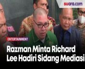 Sidang perdana gugatan wanprestasi yang diajukan Razman Arif Nasution terhadap dokter Richard Lee digelar perdana di Pengadilan Negeri Jakarta Pusat, hari ini, Selasa (14/6/2022). Kedua belah pihak bertemu di sidang hari ini.&#60;br/&#62;&#60;br/&#62;Sidang hari ini belum masuk pada pokok perkara. Kuasa hukum Razman, Rusdi, mengatakan sidang baru pada tahap penunjukan hakim dan penentuan jadwal mediasi. Lihat selengkapnya di video.&#60;br/&#62;&#60;br/&#62;#RazmanArifNasution #RichardLee&#60;br/&#62;&#60;br/&#62;Artikel terkait:&#60;br/&#62;https://www.suara.com/entertainment/2022/06/14/145056/tuntut-rp-20-m-razman-arif-nasution-minta-dokter-richard-lee-hadiri-sidang-mediasi-nanti&#60;br/&#62;&#60;br/&#62;Video Editor: Praba Mustika&#60;br/&#62;==================================&#60;br/&#62;&#60;br/&#62;Homepage: https://www.suara.com&#60;br/&#62;Facebook Fan Page: https://www.facebook.com/suaradotcom&#60;br/&#62;Instagram:https://www.instagram.com/suaradotcom/&#60;br/&#62;Twitter:https://twitter.com/suaradotcom