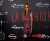 https://www.maximotv.com &#60;br/&#62;B-roll footage: Actress and singer McKenzi Brooke (@mckenzibrooke) on the red carpet at Affinity Nightlife&#39;s &#39;A Night of Style&#39; official after-party for LA Fashion Week on Saturday, March 23, 2024, at Godfrey in Los Angeles, California, USA. This video is only available for editorial use in all media and worldwide. To ensure compliance and proper licensing of this video, please contact us. ©MaximoTV