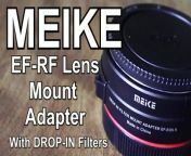 MEIKE EF-RF Drop In Filter Lens Mount Adapter - Unboxing and Review&#60;br/&#62;This is the Meike MK-EFTR-C VND Drop-in Filter Auto-Focus Mount Lens Adapter for Canon EF to EOSR with Variable ND Filter and UV Filter for EOS R, R5, R6, RP, R7, R10, C70 Cameras, etc