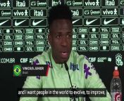 Vinicius Junior was applauded by journalists after an emotional speech on racism in football.