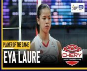 PVL Player of the Game Highlights: Eya Laure slays in birthday showing for Chery Tiggo vs. Petro Gazz from falak in red bra showing her boobs on video call