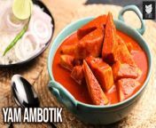 Yam Ambot Tik Curry &#124; How to Make Goan Style Veg Yam Ambot Tik Curry Recipe &#124; Goan Style Veg Yam Ambot Tik Recipe &#124; Goan Curry Yam Ambot Tik&#124; Goan Style Suran Curry &#124; Yam Ambot Tik Curry Recipe &#124; Yam Ambot Tik &#124; Easy to Make Yam Ambot Tik Curry &#124; Konkan Yam Ambot Tik Curry Recipe &#124; Goan Recipes &#124; Get Curried &#60;br/&#62;&#60;br/&#62;Ingredients&#60;br/&#62;8-10 Dried Red Chilies&#60;br/&#62;1/4 Cup Shallots&#60;br/&#62;1 Tamoto ( Sliced )&#60;br/&#62;1 tsp Black Peppercorns&#60;br/&#62;10-12 Garlic Cloves&#60;br/&#62;1 Inch Ginger&#60;br/&#62;1/4 Turmeric Powder&#60;br/&#62;1/2 tsp Sugar&#60;br/&#62;1/2 tsp Cumin Seeds&#60;br/&#62;2-3 tbsp Tamarind Pulp&#60;br/&#62;2 tsp White Vinegar&#60;br/&#62;1 Small Yam ( Washed, Skinned &amp; Sliced )&#60;br/&#62;2-3 tbsp Tamarind Pulp&#60;br/&#62;Salt (as per taste)&#60;br/&#62;Water ( as required )