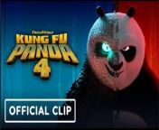 It&#39;s Po versus Chameleon Po in this clip from Kung Fu Panda 4, an upcoming animated comedy adventure movie featuring the voice talents of Jack Black as Po, Awkwafina, and Viola Davis. The film also features the voice talents of returning stars Academy Award winner Dustin Hoffman as Kung Fu master, Shifu; James Hong (Everything Everywhere All at Once) as Po’s adoptive father, Mr. Ping; Academy Award nominee Bryan Cranston as Po’s birth father, Li, and Emmy Award nominee Ian McShane as Tai Lung, Shifu’s former student and arch-nemesis. Oscar winner Ke Huy Quan (Everything Everywhere All at Once) joins the ensemble as a new character, Han, the leader of the Den of Thieves.&#60;br/&#62;&#60;br/&#62;After three death-defying adventures defeating world-class villains with his unmatched courage and mad martial arts skills, Po, the Dragon Warrior (Golden Globe nominee Jack Black), is called upon by destiny to … give it a rest already. More specifically, he’s tapped to become the Spiritual Leader of the Valley of Peace.&#60;br/&#62;&#60;br/&#62;That poses a couple of obvious problems. First, Po knows as much about spiritual leadership as he does about the paleo diet, and second, he needs to quickly find and train a new Dragon Warrior before he can assume his new lofty position.&#60;br/&#62;&#60;br/&#62;Even worse, there’s been a recent sighting of a wicked, powerful sorceress, Chameleon (Oscar winner Viola Davis), a tiny lizard who can shapeshift into any creature, large or small. And Chameleon has her greedy, beady little eyes on Po’s Staff of Wisdom, which would give her the power to re-summon all the master villains whom Po has vanquished to the spirit realm.&#60;br/&#62;&#60;br/&#62;So, Po’s going to need some help. He finds it (kinda?) in the form of crafty, quick-witted thief Zhen (Golden Globe winner Awkwafina), a corsac fox who really gets under Po’s fur but whose skills will prove invaluable. In their quest to protect the Valley of Peace from Chameleon’s reptilian claws, this comedic odd-couple duo will have to work together. In the process, Po will discover that heroes can be found in the most unexpected places.&#60;br/&#62;&#60;br/&#62;Kung Fu Panda 4 is directed by Mike Mitchell (DreamWorks Animation’s Trolls, Shrek Forever After) and produced by Rebecca Huntley (DreamWorks Animation’s The Bad Guys). The film’s co-director is Stephanie Ma Stine (She-Ra and the Princesses of Power). &#60;br/&#62;&#60;br/&#62;Kung Fu Panda 4 opens in theaters on March 8, 2024.