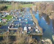 Dave Webdale captured drone footage of the Brandon allotments, near Thetford, showing the devastation caused by the recent heavy rainfall. Credit: Dave Webdale