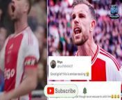 Fans on social media have ripped into an &#39;embarrassing&#39; video of Jordan Henderson posted on Ajax&#39;s pages. &#60;br/&#62;&#60;br/&#62;Henderson moved to the Dutch side in January after being unsettled in the Middle East, having left Liverpool for Saudi Arabian side Al-Ettifaq in the summer.&#60;br/&#62;&#60;br/&#62;While he&#39;s only played four games since joining Ajax, he&#39;s already leaving a lasting impression - with the club&#39;s social media paying tribute to his &#39;mentality&#39;. &#60;br/&#62;&#60;br/&#62;In a post on X, formerly known as Twitter, the club shared a video that showcased Henderson&#39;s pressing abilities, as he chased down a goalkeeper to earn a throw. &#60;br/&#62;&#60;br/&#62;In the video, the former Liverpool captain can be seen bursting out in celebration after winning the throw, having run nearly half the pitch to get there. &#60;br/&#62;&#60;br/&#62;&#60;br/&#62;While the club&#39;s social media account took the opportunity to praise Henderson for his actions, some users online didn&#39;t see it the same way. &#60;br/&#62;passionate&#60;br/&#62;&#39;You guys gonna post any content where he is actually doing something constructive with the football?&#39;, one user wrote. &#60;br/&#62;&#60;br/&#62;Another said: &#39;Hahahaha is this a highlight? He ran for and didn’t get the ball then cheered? One of the worst players I’ve ever had the displeasure of watching.&#39;&#60;br/&#62;&#60;br/&#62;&#39;Hendo is/was a press-resistant merchant who runs/presses aimlessly without thought. This invariably breaks the team structure and allows a press resistant technical team to pass round/through,&#39; one user said. &#60;br/&#62;&#60;br/&#62;In a blunt take, one supporter wrote: &#39;Good grief this is embarrassing&#39;. &#60;br/&#62;&#60;br/&#62;Some took the opportunity to mention Henderson&#39;s chances of playing in this summer&#39;s Euros, with one fan saying: &#39;Southgate will be loving that though as an excuse to pick him&#39;.&#60;br/&#62;&#60;br/&#62;In a similar theme, another said: &#39;Southgate watching that ‘passion’ so he can explain why he’s starting next to Kalvin Phillips in the Euros!&#39; &#60;br/&#62;&#60;br/&#62;Henderson called an end to his time in Merseyside during the 2023 summer transfer window, when he secured a lucrative move to Saudi Arabian side Al-Ettifaq.&#60;br/&#62;&#60;br/&#62;However, things didn&#39;t work out for the England international - who has since opted for a return to Europe and joined Dutch giants Ajax during the January window. &#60;br/&#62;&#60;br/&#62;Henderson had been a crucial part of Liverpool&#39;s side since joining the club for £20m from Sunderland back in 2011. &#60;br/&#62;&#60;br/&#62;In his twelve years on Merseyside, Henderson lifted seven major trophies - including the Premier League and Champions League.