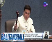 12 Senador na raw ang pumirma sa resolusyong nagbibigay-suporta kay Senate President Juan Miguel Zubiri.&#60;br/&#62;&#60;br/&#62;&#60;br/&#62;Balitanghali is the daily noontime newscast of GTV anchored by Raffy Tima and Connie Sison. It airs Mondays to Fridays at 10:30 AM (PHL Time). For more videos from Balitanghali, visit http://www.gmanews.tv/balitanghali.&#60;br/&#62;&#60;br/&#62;#GMAIntegratedNews #KapusoStream&#60;br/&#62;&#60;br/&#62;Breaking news and stories from the Philippines and abroad:&#60;br/&#62;GMA Integrated News Portal: http://www.gmanews.tv&#60;br/&#62;Facebook: http://www.facebook.com/gmanews&#60;br/&#62;TikTok: https://www.tiktok.com/@gmanews&#60;br/&#62;Twitter: http://www.twitter.com/gmanews&#60;br/&#62;Instagram: http://www.instagram.com/gmanews&#60;br/&#62;&#60;br/&#62;GMA Network Kapuso programs on GMA Pinoy TV: https://gmapinoytv.com/subscribe