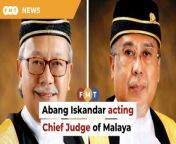 He fills the vacancy left by the retirement of Zabidin Diah last week.&#60;br/&#62;&#60;br/&#62;Read More: https://www.freemalaysiatoday.com/category/nation/2024/03/05/abang-iskandar-made-acting-chief-judge-of-malaya/&#60;br/&#62;&#60;br/&#62;&#60;br/&#62;Free Malaysia Today is an independent, bi-lingual news portal with a focus on Malaysian current affairs.&#60;br/&#62;&#60;br/&#62;Subscribe to our channel - http://bit.ly/2Qo08ry&#60;br/&#62;------------------------------------------------------------------------------------------------------------------------------------------------------&#60;br/&#62;Check us out at https://www.freemalaysiatoday.com&#60;br/&#62;Follow FMT on Facebook: https://bit.ly/49JJoo5&#60;br/&#62;Follow FMT on Dailymotion: https://bit.ly/2WGITHM&#60;br/&#62;Follow FMT on X: https://bit.ly/48zARSW &#60;br/&#62;Follow FMT on Instagram: https://bit.ly/48Cq76h&#60;br/&#62;Follow FMT on TikTok : https://bit.ly/3uKuQFp&#60;br/&#62;Follow FMT Berita on TikTok: https://bit.ly/48vpnQG &#60;br/&#62;Follow FMT Telegram - https://bit.ly/42VyzMX&#60;br/&#62;Follow FMT LinkedIn - https://bit.ly/42YytEb&#60;br/&#62;Follow FMT Lifestyle on Instagram: https://bit.ly/42WrsUj&#60;br/&#62;Follow FMT on WhatsApp: https://bit.ly/49GMbxW &#60;br/&#62;------------------------------------------------------------------------------------------------------------------------------------------------------&#60;br/&#62;Download FMT News App:&#60;br/&#62;Google Play – http://bit.ly/2YSuV46&#60;br/&#62;App Store – https://apple.co/2HNH7gZ&#60;br/&#62;Huawei AppGallery - https://bit.ly/2D2OpNP&#60;br/&#62;&#60;br/&#62;#FMTNews #AbangIskandarAbangHashim #ChiefJudgeOfMalaya #ZabidinDiah #TengkuMaimunTuanMat