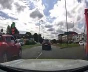 Heartstopping video shows a banned Audi driver who had a toddler in the back seat ram a police car during a high-speed chase