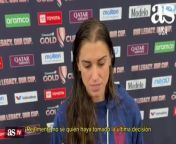 Alex Morgan reacts after win over Canada in San Diego from morgan tebbe