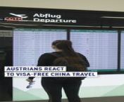 Austrians in the capital of Vienna found out about China’s new 15-day visa-free travel policy.&#60;br/&#62;&#60;br/&#62;Some surprised, others enthusiastic, here is how they reacted. &#60;br/&#62;&#60;br/&#62;Now the citizens of 11 European nations, (Austria, Belgium, France, Germany, Hungary, Ireland, Italy, Luxembourg, the Netherlands, Spain, and Switzerland) no longer need visas for short vacations under 15 days.&#60;br/&#62;&#60;br/&#62;&#60;br/&#62;#Visafreetravel #Austria #China #departures #travel #vacation #Vienna #EU#Europe #Asia