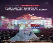 Data from travel and experience app Klook show Filipinos were the top buyers globally of Klook ticket bundles for Taylor Swift’s “The Eras Tour” in Singapore.&#60;br/&#62;&#60;br/&#62;Full story: https://www.rappler.com/business/philippines-top-buyer-taylor-swift-eras-tour-tickets-klook/