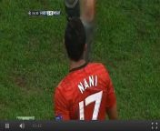 Nani Red Card and Sent Off