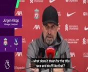 Jurgen Klopp wants Liverpool to keep winning to take advantage if Arsenal and Manchester City lose any matches