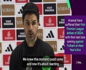 Mikel Arteta has issued the rallying cry to his squad after a 2-0 defeat to Aston Villa dents their title aims