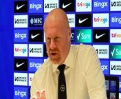 Everton boss Sean Dyche reacts to a hugely disappointing 6-0 defeat&#60;br/&#62;&#60;br/&#62;Stamford Bridge, London, UK