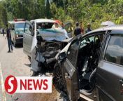 An army veteran in his 40s and his wife were killed while eight others were injured in a head-on collision involving two vehicles along the East-West Highway near the Banjaran Titiwangsa rest area in Gerik, Perak on Sunday (April 7).&#60;br/&#62;&#60;br/&#62;Read more at https://tinyurl.com/mtcbh4px &#60;br/&#62;&#60;br/&#62;WATCH MORE: https://thestartv.com/c/news&#60;br/&#62;SUBSCRIBE: https://cutt.ly/TheStar&#60;br/&#62;LIKE: https://fb.com/TheStarOnline