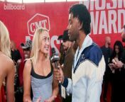 Brandi Cyrus caught up with Billboard&#39;s Tetris Kelly at the CMT Awards 2024.