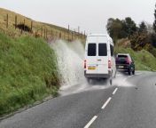 Standing water on Foxdale Road from bbw standing and masturbate