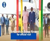 President William Ruto arrived in Guinea Bissau for an official visit. https://rb.gy/mloswx