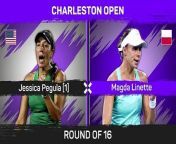 Jessica Pegula dropped only four sets against Magda Linette to reach the quarter-finals of the Charleston Open