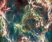 It was captured by the James Webb Space Telescope. The image shows the beauty and complexity of the debris field left by the exploding star. Astronomers are still analyzing.