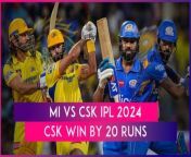 Chennai Super Kings beat Mumbai Indians by 20 runs in IPL 2024. With this win, Chennai Super Kings registered their fourth win of the season.&#60;br/&#62;