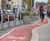 An infamous &#39;optical illusion&#39; cycle lane which injured more than 100 people has been &#39;fixed overnight&#39;, a council claim.&#60;br/&#62;&#60;br/&#62;The lane was branded &#39;the most dangerous in Britain&#39; due to the high number of injuries - with locals blaming a &#39;trick of the eye&#39; design.&#60;br/&#62;&#60;br/&#62;Photos show how it appears to be flat at a glance - but actually passes over an elevated pedestrian crossing.&#60;br/&#62;&#60;br/&#62;Walkers on Keynsham High Street near Bristol have repeatedly missed and tripped on a &#39;hidden&#39; curb - which they say looked like a flat line as it is painted white.&#60;br/&#62;&#60;br/&#62;Since it was installed by Bath and North East Somerset Council in March 2022, more than 100 people have been injured on it.&#60;br/&#62;&#60;br/&#62;Overnight last night April 11 Bath and North East Somerset Council (BANES) began repainting the solid white line as a broken line.&#60;br/&#62;&#60;br/&#62;It is in the hoped it will stop the confusion and the injuries. Work was carried out overnight to avoid disruption to firms and cars.&#60;br/&#62;&#60;br/&#62;Paul Roper, the council&#39;s cabinet member for economic and cultural sustainable development, said: &#92;