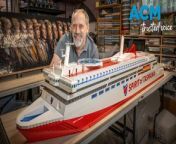 LEGO enthusiast Ken Draeger will showcase his 1/100 scale model of the Spirit of Tasmania at Brixhibition. Video by Aaron Smith (13/4/24)