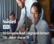 OJ Simpson has died at the age of 76 after a battle with cancer, his family has revealed on X.The disgraced American Football great was cleared of murdering his wife Nicole Brown Simpson and her friend Ron Goldman in 1994 in the so-called &#92;