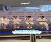 BTOB·비투비 said they missed their Filipino fans. The group&#39;s last visit in Manila was in 2017. #PEPNews #NewsPH #EntertainmentNewsPH &#60;br/&#62;&#60;br/&#62;#btob #kpop #pepgoesto &#60;br/&#62;&#60;br/&#62;Video: Nikko Tuazon&#60;br/&#62;&#60;br/&#62;Subscribe to our YouTube channel! https://www.youtube.com/@pep_tv&#60;br/&#62;&#60;br/&#62;Know the latest in showbiz at http://www.pep.ph&#60;br/&#62;&#60;br/&#62;Follow us! &#60;br/&#62;Instagram: https://www.instagram.com/pepalerts/ &#60;br/&#62;Facebook: https://www.facebook.com/PEPalerts &#60;br/&#62;Twitter: https://twitter.com/pepalerts&#60;br/&#62;&#60;br/&#62;Visit our DailyMotion channel! https://www.dailymotion.com/PEPalerts&#60;br/&#62;&#60;br/&#62;Join us on Viber: https://bit.ly/PEPonViber&#60;br/&#62;&#60;br/&#62;Watch us on Kumu: pep.ph