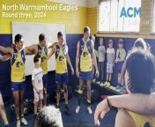 Watch: North Warrnambool Eagles sing the song in round three, 2024