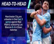 It&#39;s all square after the first leg of defending champions Manchester City&#39;s clash with Real Madrid.