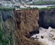 Angry locals say a huge cliff fall at a site where luxury homes were planned should be a &#92;