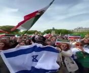 Israelis and Iranians came together in Paris and demonstrated a stunning show of togetherness by chanting \ from kphoria sally came back
