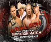 Fatal 4-Way Elimination Match for WWE Championship pits defending champion Randy Orton against John Cena, Triple H, and JBL