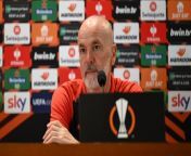 Roma v AC Milan, Europa League 2023\ 24: the pre-match press conference from roma manek x