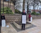 Protestors have staged a silent vigil outside of Wolverhampton Crown Court as part of the &#39;Defend Our Juries&#39; campaign.