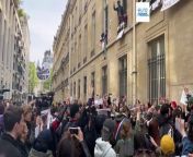 Scores of protesters on Friday occupied the central campus building of Sciences Po and dozens of others blocked its entrance.