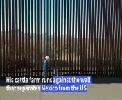Sporting a cowboy hat, denim shirt and bushy mustache, Arizona rancher John Ladd walks along the border wall separating his property in the United States from Mexico. He notices a spot where the fence was damaged, allowing migrants to enter the United States illegally via his property. &#92;