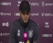 Burnley boss Vincent Kompany said he hopes the battle to avoid relegation from the Premier League keeps tilting their way as they prepare to face Manchester United&#60;br/&#62;Burnley, Lancashire, UK