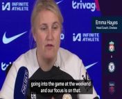 Emma Hayes says her side have moved on from Barcelona defeat and are focused on chasing Man City.