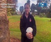 Watch: Koroit netballer Chloe Gleeson, 14, is playing Hampden open netball in 2024
