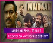The final trailer of Maidaan released on April 2, 2024, coinciding with Ajay Devgn’s birthday. It highlights the determination and strong will of the football players coached by Ajay Devgn’s character, Syed Abdul Rahim. As a football coach, he is seen hand-picking players from the streets of India, who have the potential to represent the country in any position. The trailer also depicts how the lead character&#39;s actions stir controversy as members of the football authority engage in regional politics. Promising a gripping viewing experience, the final trailer of Maidaan sets high expectations for the film.&#60;br/&#62;