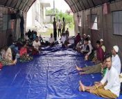 Dozens of Rohingya refugees saved after their boat capsized off Indonesia&#39;s westernmost coast last week have been forced from their temporary shelter due to local protests.