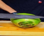 beautiful green coconut ASMR #satisfying from siome asmr