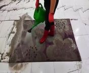 Extremely rotten incredible dirty carpet cleaning satisfying ASMR from shoe clean slave