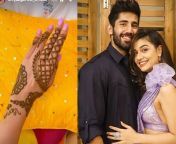 Divya Agarwal applies BF Varun Sood&#39;s name on her hand with henna for his sister&#39;s pre-wedding functions.Watch Out&#60;br/&#62;&#60;br/&#62;#VarunSood#DivyaAggarwal
