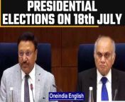 In a press meet on Thursday, the Chief Election Commissioner announced that the voting for the election of the next President will take place on 18th July. The counting of votes will take place on 21st July.&#60;br/&#62; &#60;br/&#62;#PresidentialElections #RamNathKovind #ElectionCommission
