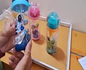 Unboxing and Review of Plastic Kids Water Bottle with Straw Drinking Children School BPA Free Cute Water Bottle for Kids